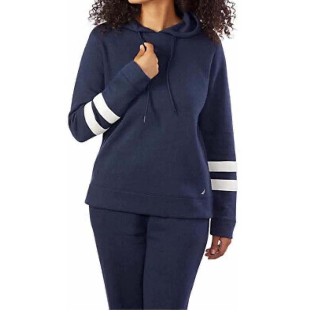 Nautica Women's Size Small Lightweight Pullover Hoodie, Navy Blue NWT
